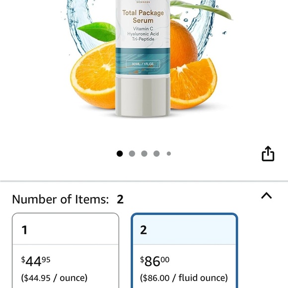 Sun Coast Science Total Package SerumVitamin C Hyaluronic Acid 1Ounce set/2(mo4) - Picture 7 of 7